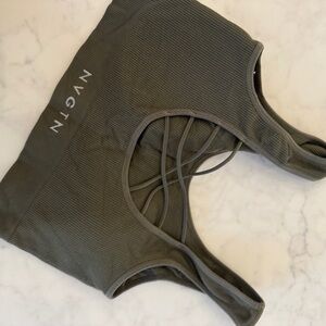 NVGTN Olive Green Sports Bra